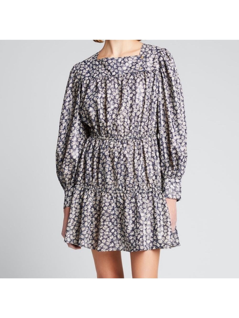 Ciao Lucia Alessandra Dress Navy Blue Lurex
Floral sz M
